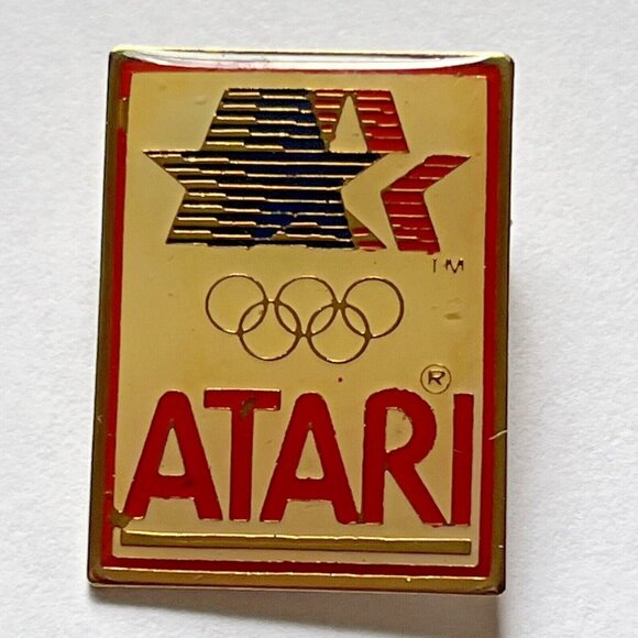 Atari 1980 Los Angeles Olympic Committee  Pin Hat Lapel Summer Games Official - Picture 6 of 10